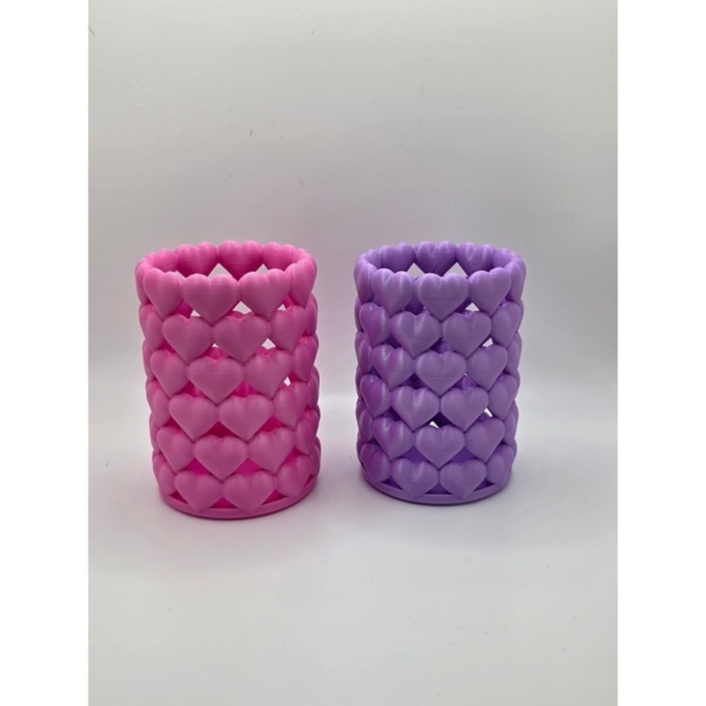 Pencil Holder 2pc 3D-Print Decor School Desk Home